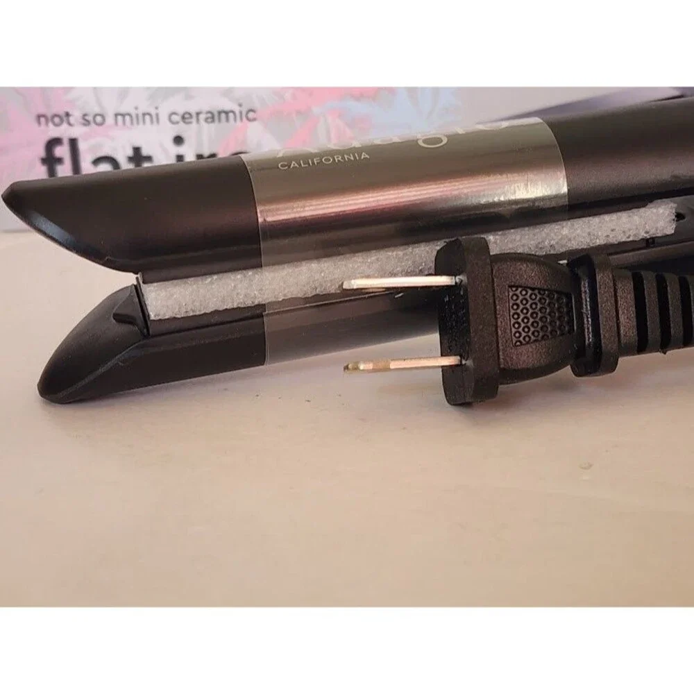 Adagio California Not So Mini Ceramic Flat Iron All Hair Types Travel Compact